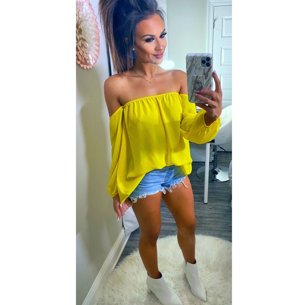 Yellow Off-the-Shoulder Top